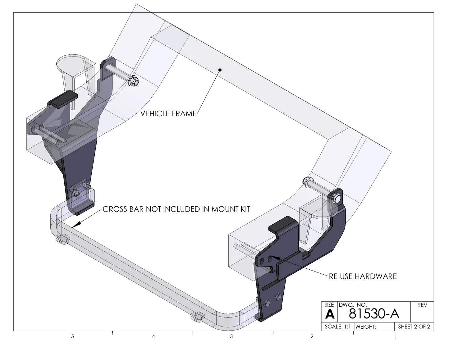 Detail K2 Snow Plow Custom Mount Kit