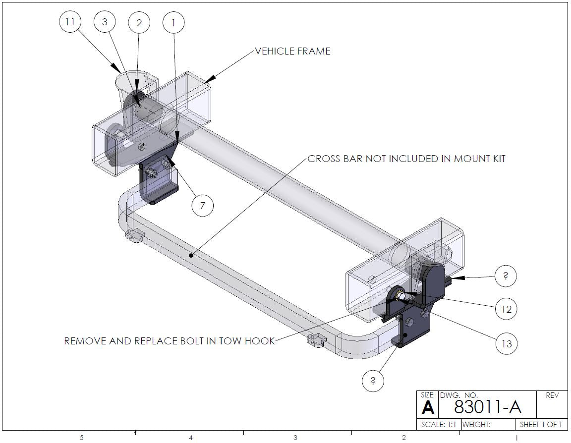 Detail K2 Snow Plow Custom Mount Kit