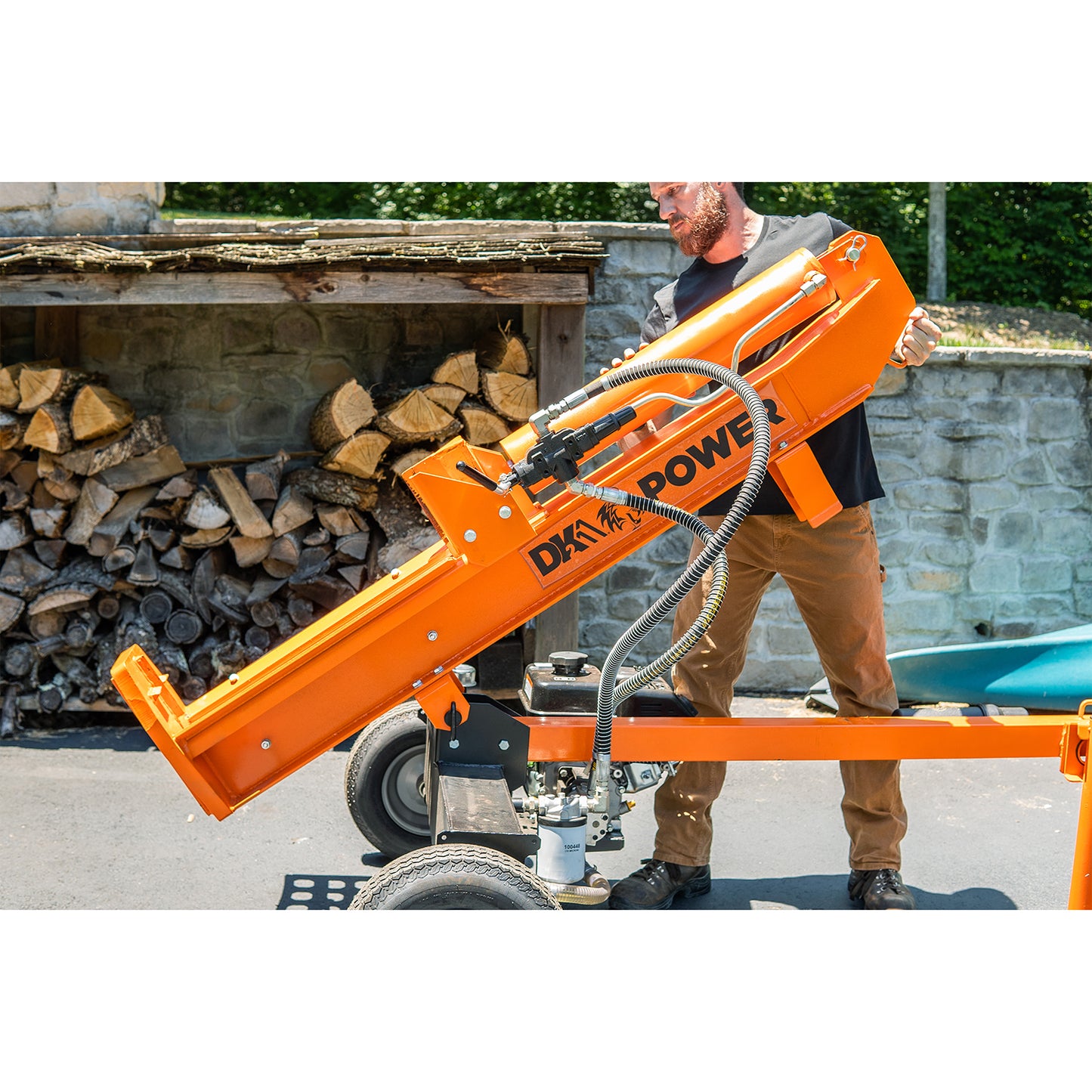 Detail K2 32 Ton Horizontal/Vertical Hydraulic Gas Log Splitter-OPS232-Wood Splitter Outlet